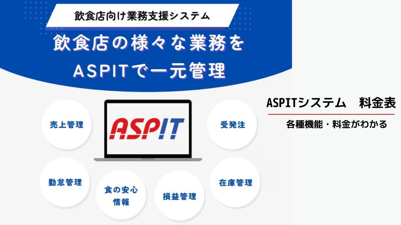 資料 | 業務効率UP・人手不足対策に | 飲食店向け一元管理システムASPIT